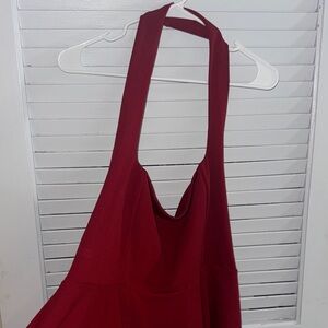 Fashion Nova Burgundy Halter Dress